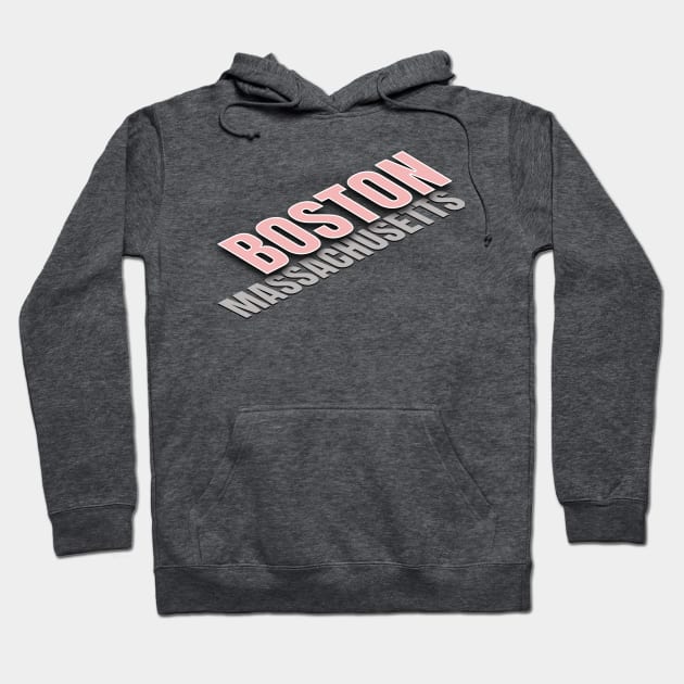 Boston Massachusetts Hoodie by TeeText